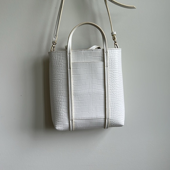 Elizabeth and James White Croc Print Purse - Picture 3 of 5